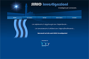 Sirio Investigazioni - Clicca sulla schermata per accedere al sito